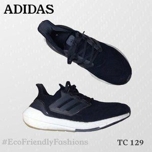 Adidas Ultraboost 21 Core Black Running Athletic Sneakers Size 10.5